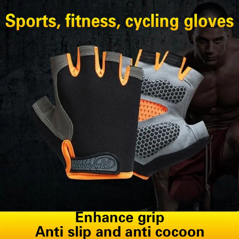 Fingerless Glove Knit - Guantes de Ciclismo de Medio Dedo