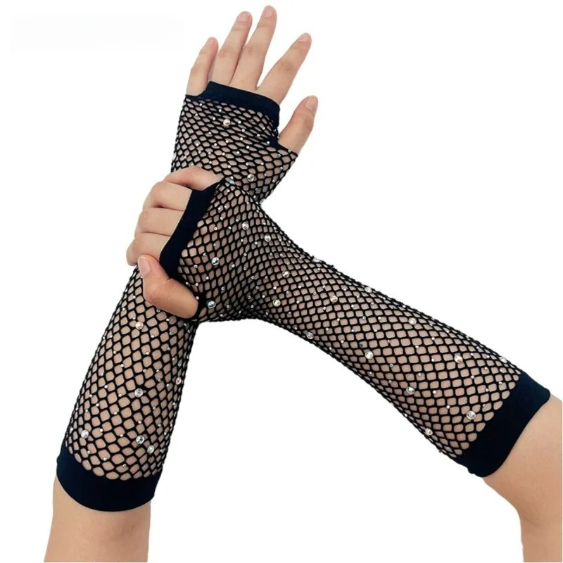 Fingerless Glove Knit - Guantes sin dedos transpirables para boda,