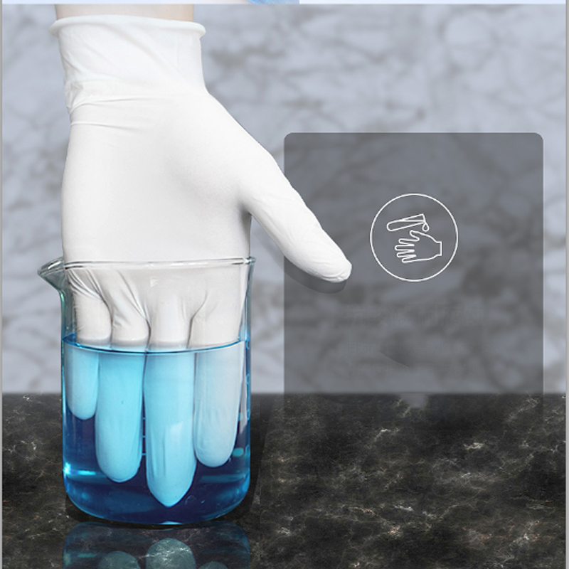 Dish Glove Rubber - Guantes de Nitrilo Desechables Blancos Tallas