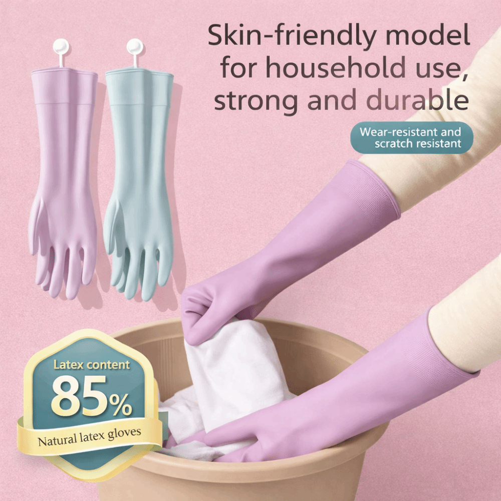 Dish Glove Rubber - Guantes de látex para lavar platos