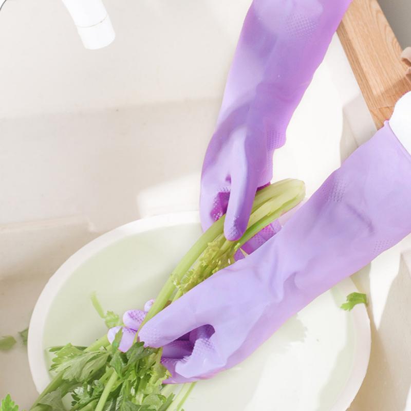 Dish Glove Rubber - 1 par de guantes de látex
