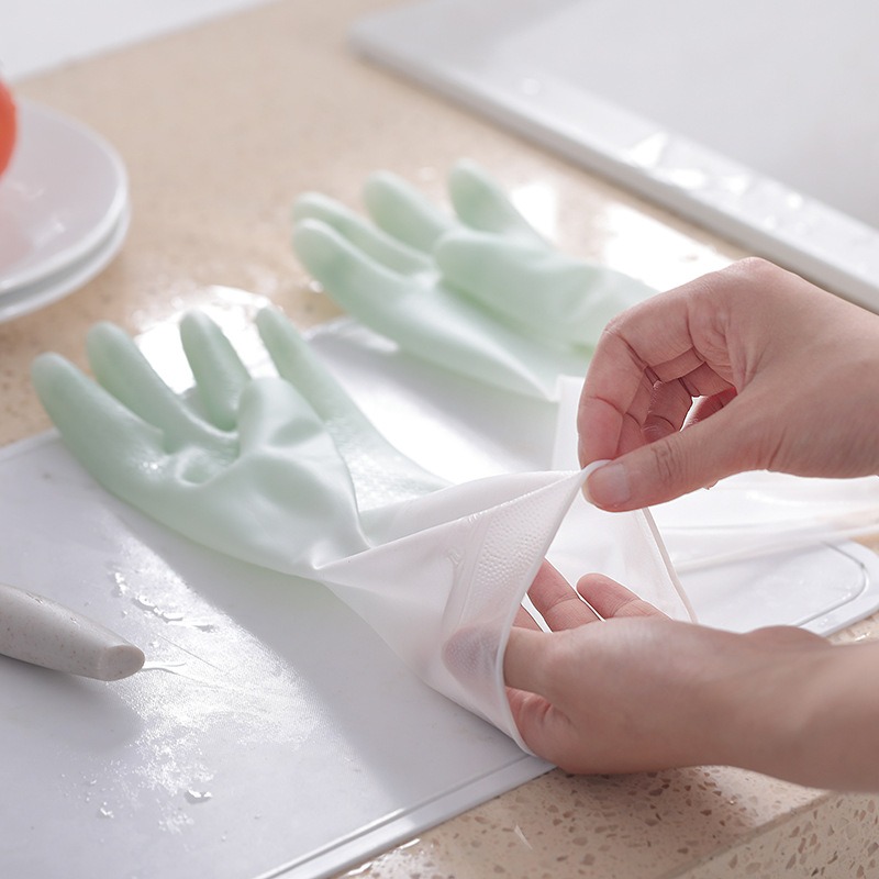 Guantes de PVC de Doble Color  - Dish Glove Rubber reseña y precio