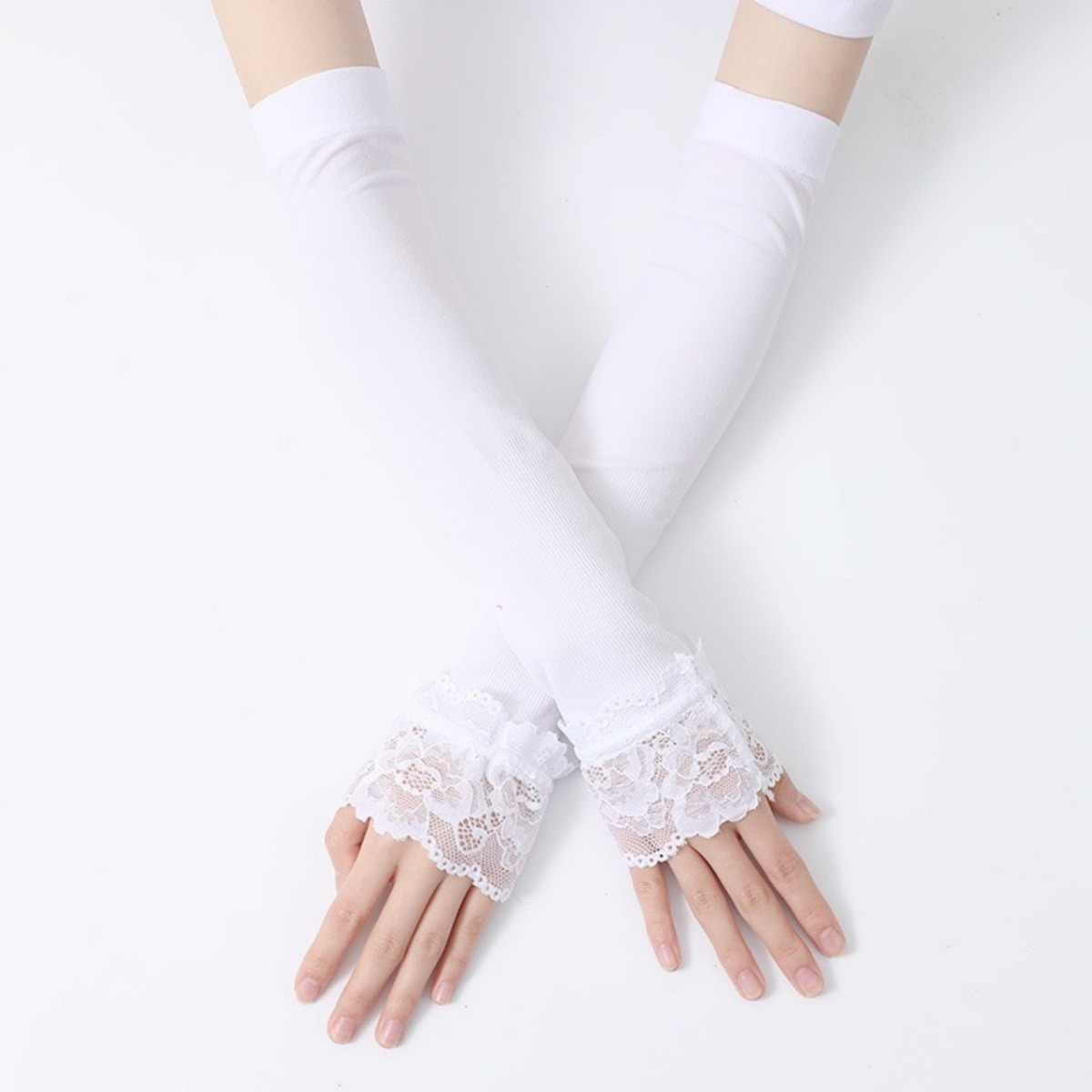 Guantes Largos Elásticos sin D - Fingerless Glove Knit reseña y precio