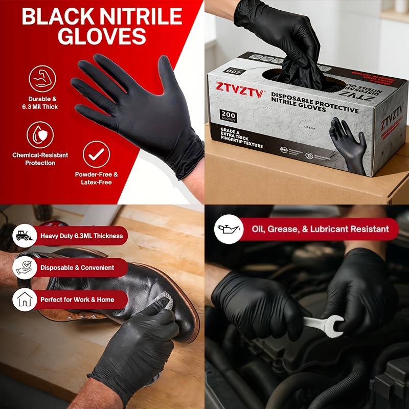 200 piezas por paquete, guante - Rubber Glove Cleaning reseña y precio